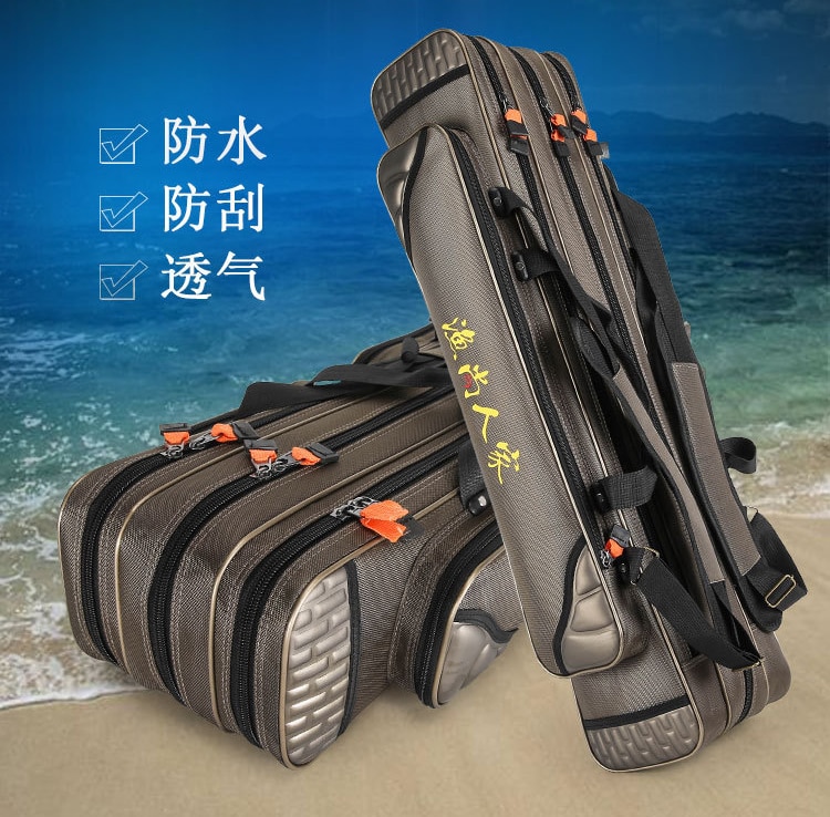 NEW 2019 Outdoor 3 layer Fishing Bags Wider Thicker 80cm 90cm 100cm Waterproof fishing tackle bag fishing rod bag A196