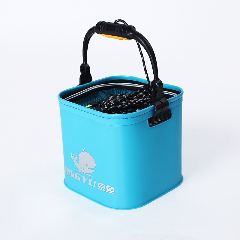 Portable EVA Fishing Bag Collapsible Fishing Bucket Live Fish Box Tackle Storage Bag With Filter Net