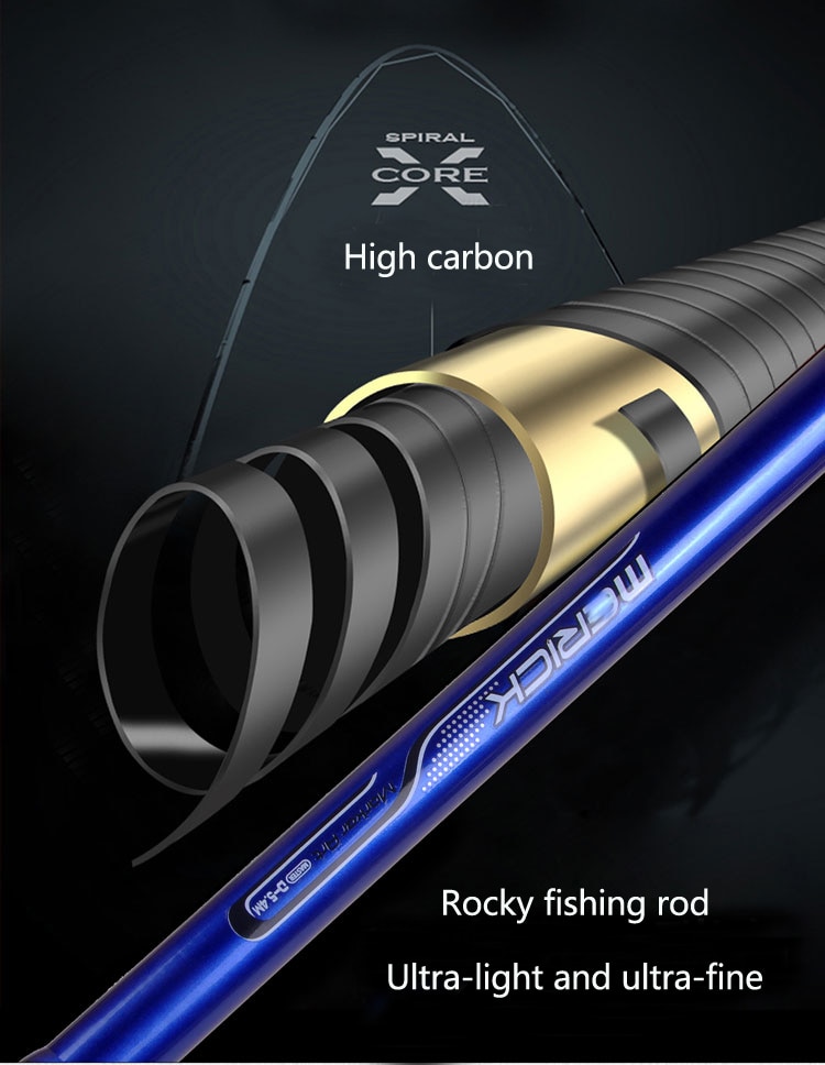 carbon fiber 3.6M 4.5M 5.4M 6.3M Spinning Fishing Rod M Power Telescopic Rock Fishing Rod Carp Feeder Rod Surf Spinning Rod