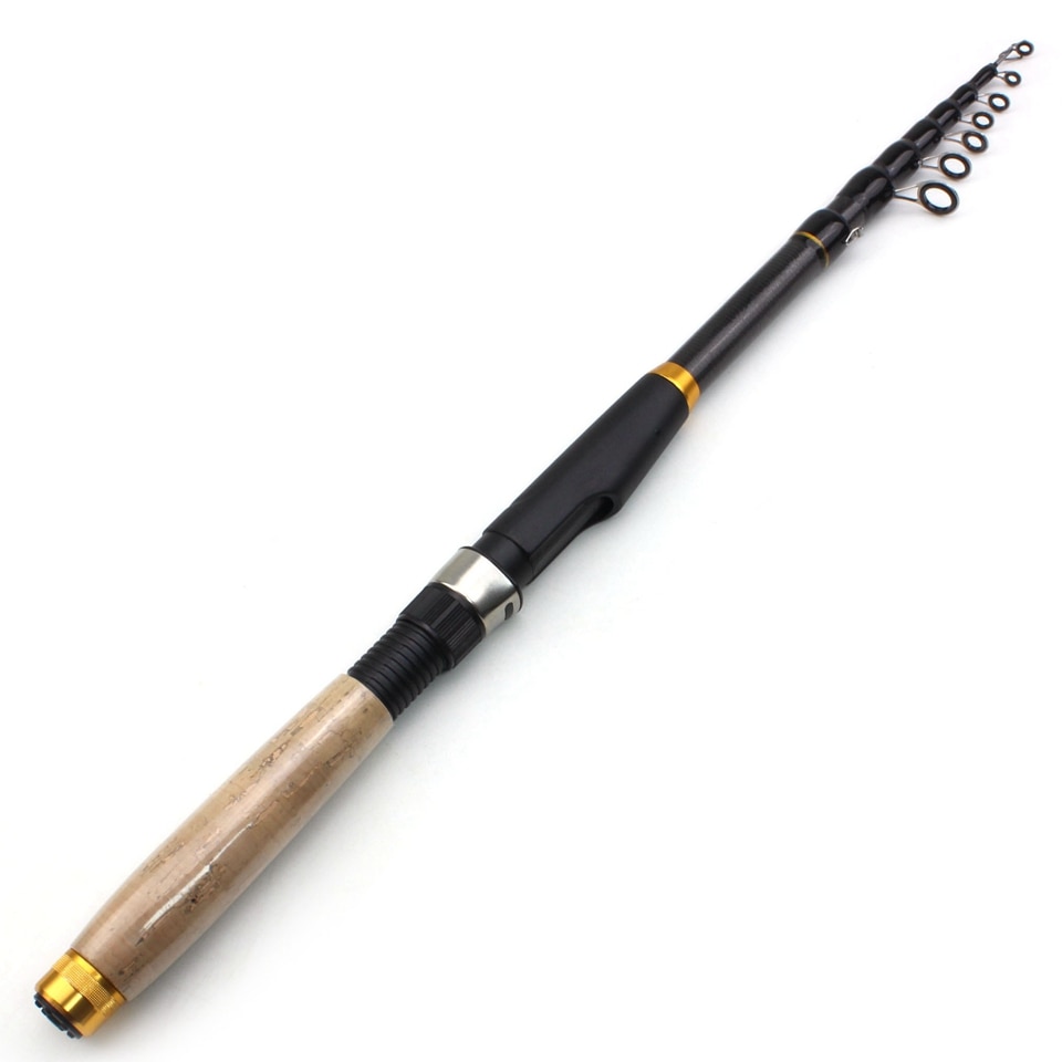 NEW 1.8m 2.1m 2.4m 2.7m 3.0m 3.6m Carbon Fiber fishing rod Super short pocket Portable Spinning pole telescopic fishing rod