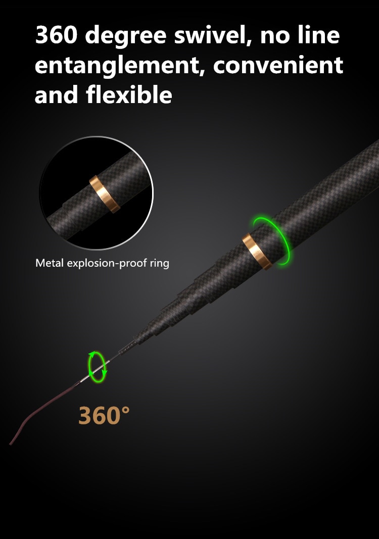High Quality Carbon Fiber Telescopic Power Hand Pole Fishing Rod 2.7M-10M Travel Ultra light Carp Fishing Rod Feeder VBONI